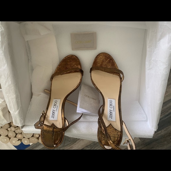 Jimmy Choo Minny Rust Lizard - Picture 8 of 13